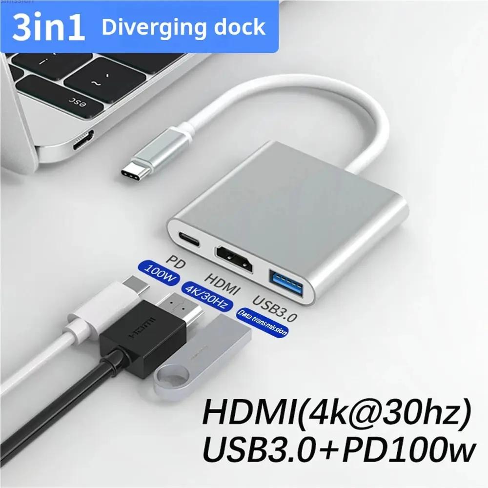 ƺ  Ϳ USB , USB C to HDMI ȣȯ й, CŸ to HDMI ȣȯ ŷ ̼, 3 in 1